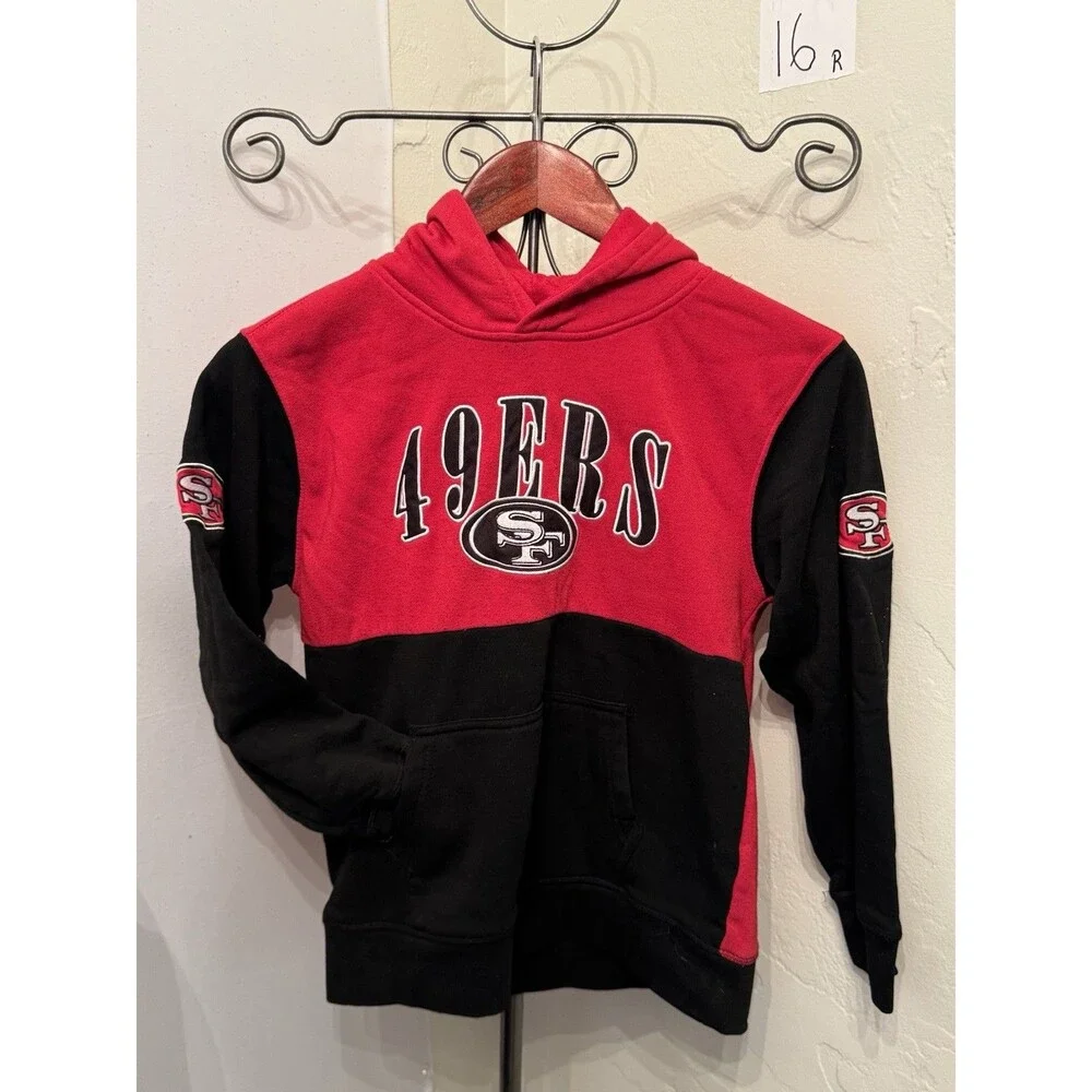 San Francisco 49ers NFL Team Apparel Youth 10-12 Hoodie Sweatshirt